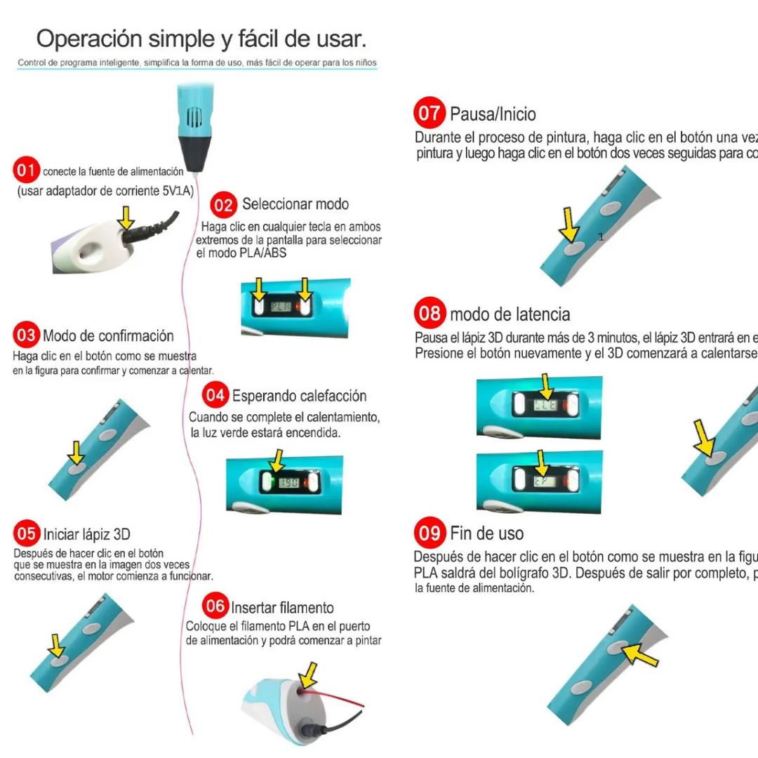Lápiz para dibujar en 3D
